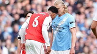 Erling Haaland feels Gabriel should have seen red for head move in heated clash