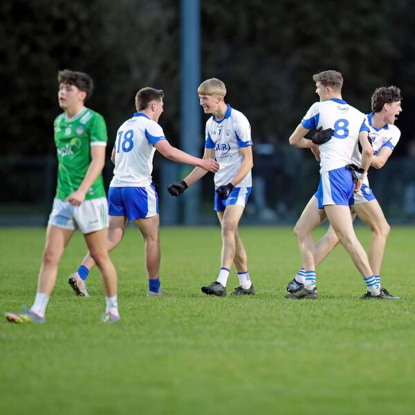 Waterford players are jubilant at the final whistle after a tremendous second-half fightback.