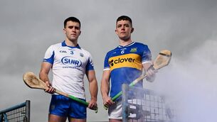 <p>Mark Fitzgerald of Waterford and Ronan Maher of Tipperary at the Munster GAA Senior Hurling Championship launch 2026 at FBD Semple Stadium in Thurles. Photo: Sportsfile/David Fitzgerald</p>
