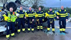 <p>The firefighters will be competing in the challenge at the weekend. Pic: Conor D. McGuinness TD. FB</p>