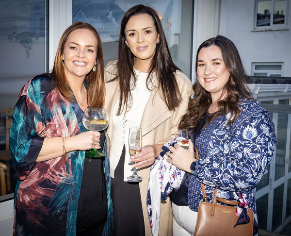  Kathleen Kearney, Kate Caulfield and Edel Murphy, at One the Waterfront for Philib Barún's 40th reunion.
