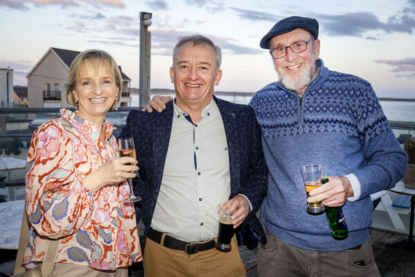  Paula De Paor, Joe Daly and Kevin Power, at One the Waterfront for Gaelscoil Philib Barún's 40th anniversary reunion.