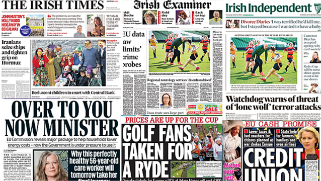 What the papers say: Thursday's front pages