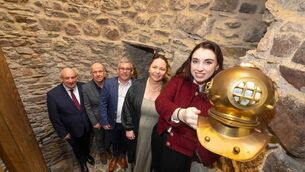 <p>CEO of the Port of Waterford, David Sinnott, Board Member of Waterford Treasures, Des Whelan, and Harbour Master Capt. Darren Doyle, CEO of Mount Congreve Gardens and Waterford Treasures and Curator of Waterford Treasures Cliona Purcell.Photo:Patrick Browne</p>