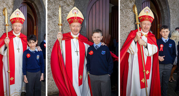  Kevin Calfa, Jason Hennessy and Alex Norvydas, Mount Sion who were Confirmed by Bishop Alphonsus Cullinan at Ballybricken Church.