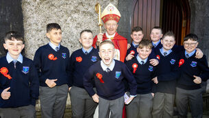 <p> Pupils from Mount Sion who were Confirmed by Bishop Alphonsus Cullinan at Ballybricken Church. 	All Photos: Joe Evans</p>