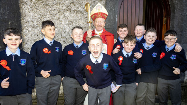 <p> Pupils from Mount Sion who were Confirmed by Bishop Alphonsus Cullinan at Ballybricken Church. 	All Photos: Joe Evans</p>