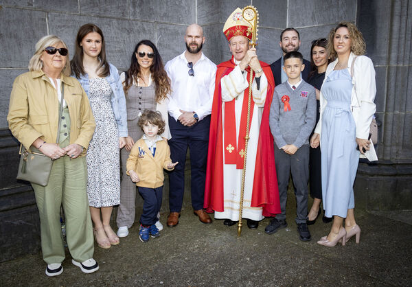  Kaden Fitzgerald, Waterpark who was Confirmed by Bishop Alphonsus Cullinan, at St. John's Church. Photo: Joe Evans