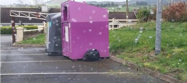 Irresponsible dumping at the clothes bank in Touraneena Village.