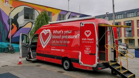 Mobile Health Unit providing free blood pressure and pulse checks in Waterford