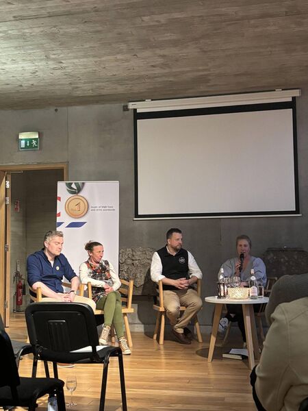 L-R, David Foskin - Sunny South Yeast Bakery, Siobhan Hubbard - free range pork farmer, Newbard Farm, Jon Toy - butcher and chef, and Jane Gormley CRAICLY founder and writer.