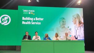 <p>Some of the Sinn Féín delegation was the party's Ard Fhéis</p>