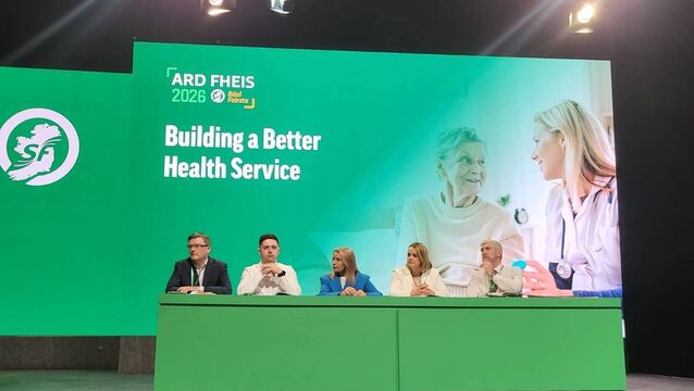 <p>Some of the Sinn Féín delegation was the party's Ard Fhéis</p>