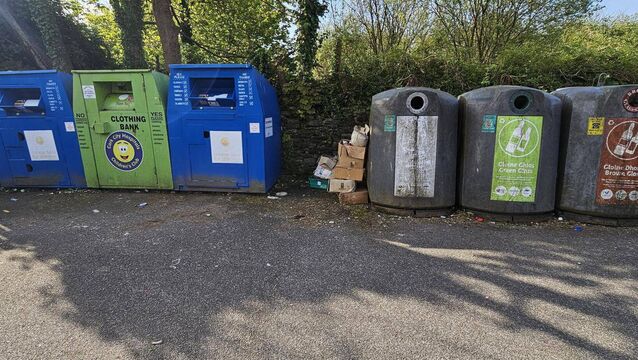 <p>Illegal dumping at bring banks is an ongoing problem in Waterford</p>