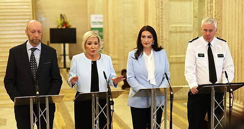 Stormont leaders and PSNI chief constable in show of unity against station attack