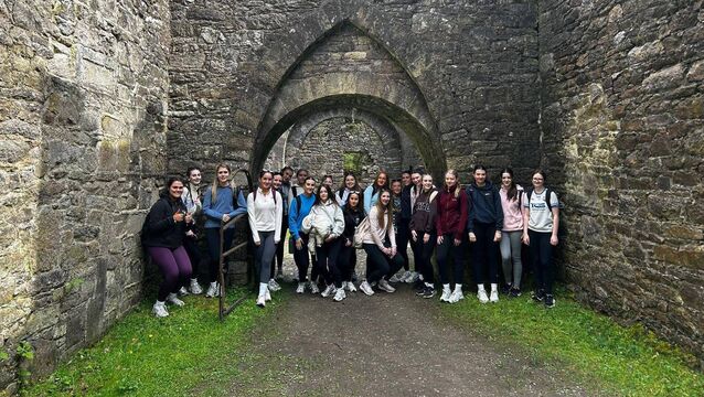 <p>The Gaisce girls group from St Declan's Community College.</p>