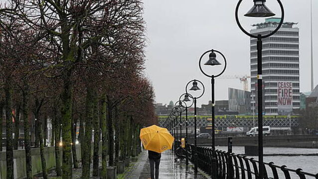 Yellow rain warning issued for two counties