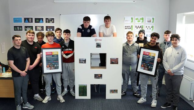 <p>'Waterford Youth Showcase Green Future Careers with Apprenticeship'- Pathways to Apprenticeship Group at WYTEC pictured with tutors and national GA Schools Competition 2026 (Build) Award. - Pictured left to right are: Martin Maughan, Johnnie Ronan, Yunus Tofeg, Isaac Crowley, Patrick Harty, Jake Hickey, Leon Lam, Harry Davies, Nathan Westlake, Oisín Foley, Noshad Mohammad Khil, Eoghan Broxson and Dino Taglienti. Photograph by Declan Roughan / Press Eye</p>