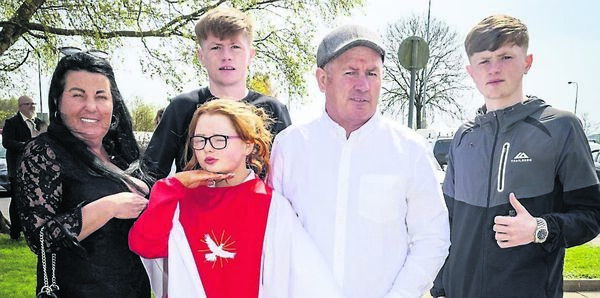 Mary Rose Falconer, St. Saviour’s, who was Confirmed by Bishop Alphonsus Cullinan, at St. Saviour’s Church.