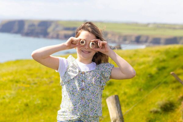 Pictured at the UNESCO Global Geopark on the Copper Coast in Waterford, ‘Finding her Wild’ is Charli McNicholas, age 10. Photo: Patrick Browne 