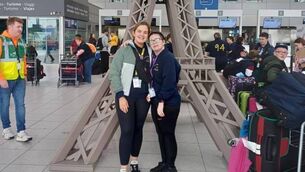 <p>Hannah, pictured right, in Lourdes this year.</p>