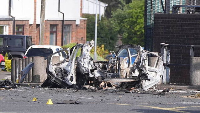 Man charged over car bomb attack outside Dunmurry police station