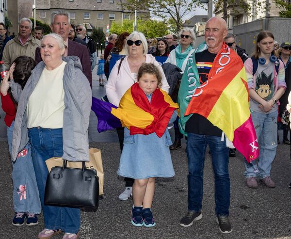 Pictured at the wreath laying at the Spanish Civil War Memorial, remembering the Waterford men who fought Franco. Photo: Joe Evans