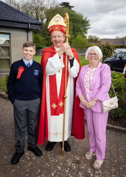 Aaron Millea, Scoil Lorcain, who was confirmed by Bishop Alphonsus Cullinan at the Sacred Heart Church.