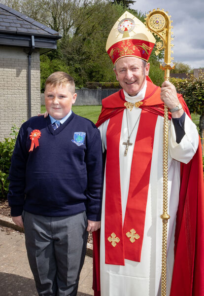  Tommy Swift, Scoil Lorcain, who was confirmed by Bishop Alphonsus Cullinan at the Sacred Heart Church.