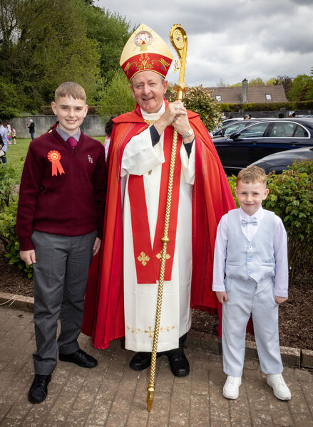  Tommy McGuire, Scoil Lorcain, who was confirmed by Bishop Alphonsus Cullinan at the Sacred Heart Church.