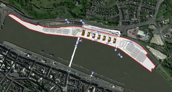 North Quays aerial view plans