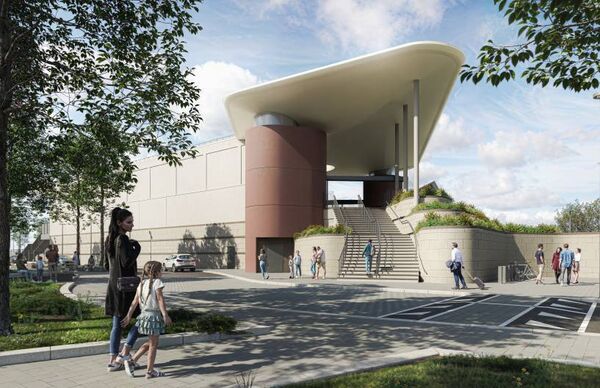 Transport hub entrance