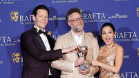 Seth Rogen pays tribute to Catherine O’Hara as he picks up Bafta for The Studio