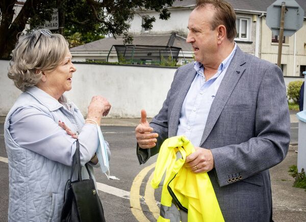 Blánaid MacCann of Nomac Productions and Sean Johnston of the Causeway Group at the former Jute Factory. 	Photo Joe Evans