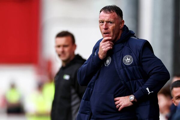Waterford FC Head Coach Graham Coughlan during the game against St. Patrick's Athletic. Photos: INPHO/Andrew Conan