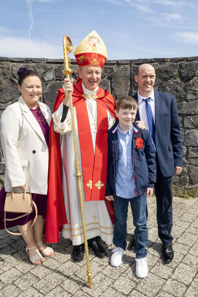  Fionn Hearne, Gaelscoil na nDéise, who was confirmed by Bishop Alphonsus Cullinan at St. Mary's Church Ballygunner.