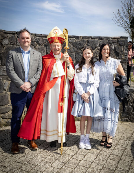  Amy Kinsella, Gaelscoil na nDéise, who was confirmed by Bishop Alphonsus Cullinan at St. Mary's Church Ballygunner.