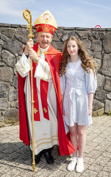 Zara Kelly, Gaelscoil Philib Barún, who was confirmed by Bishop Alphonsus Cullinan at St. Mary's Church Ballygunner.