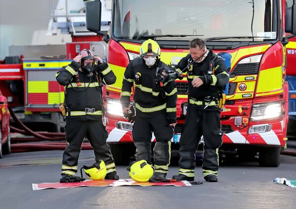Firefighters were quick to arrive at the scene of the blaze. Pic: Noel Browne. Firefighters were quick to arrive at the scene of the blaze. Pic: Noel Browne.