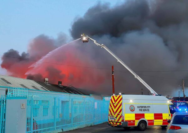 Firefighters pictured tackling the blaze. Pic: Noel Browne. Firefighters pictured tackling the blaze. Pic: Noel Browne.