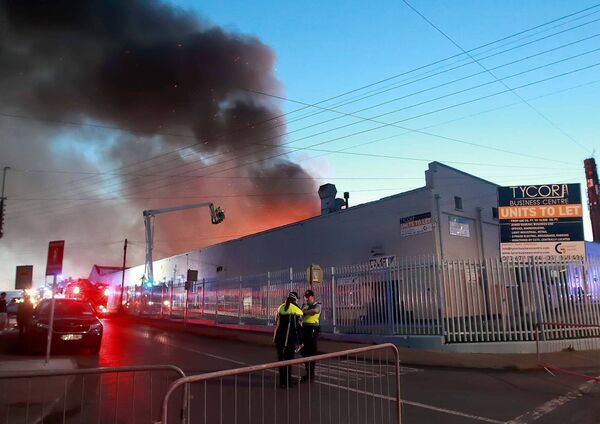 The blaze engulfed the Tycor centre in Waterford. Pic: Noel Browne The blaze engulfed the Tycor centre in Waterford. Pic: Noel Browne