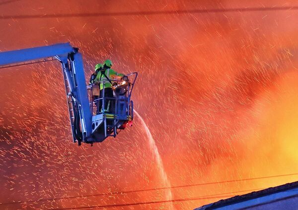 Firefighters pictured fighting the devastating blaze in Waterford. Pic Noel Browne Firefighters pictured fighting the devastating blaze in Waterford. Pic Noel Browne