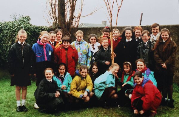 Pupils from the Presentation Convent planted a tree on the school grounds to celebrate National Tree Week 1992