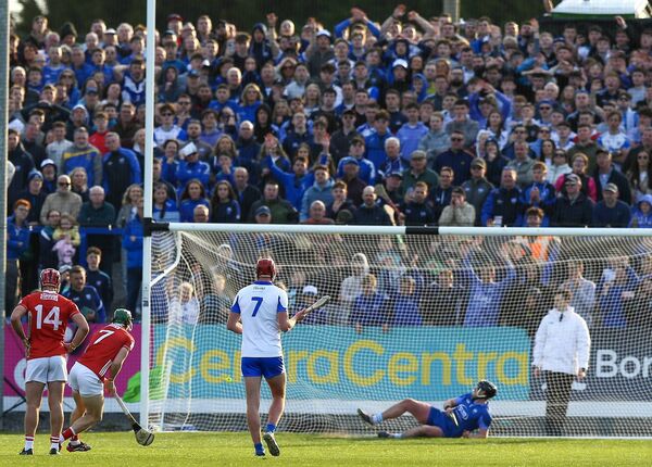 Cork's Mark Coleman beats Waterford keeper Billy Nolan with this penalty during the Munster Senior Hurling Championship clash at Azzurri Walsh Park. Photos: INPHO Cork's Mark Coleman beats Waterford keeper Billy Nolan with this penalty during the Munster Senior Hurling Championship clash at Azzurri Walsh Park. Photos: INPHO