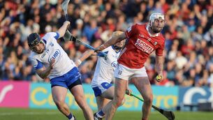 <p>Cork's Tim O'Mahony and Waterford's Darragh Lyons in action.</p> <p>Cork's Tim O'Mahony and Waterford's Darragh Lyons in action.</p>