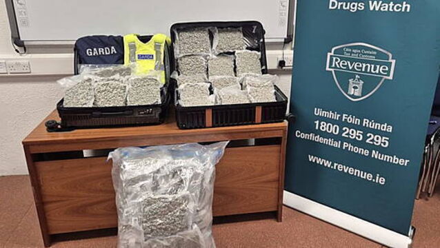 Two people arrested over seizure of drugs worth €620k at Shannon Airport