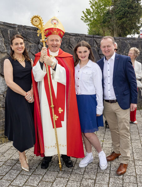  Neasa O'Sullivan, St. Mary's NS Ballygunner, who was confirmed by Bishop Alphonsus Cullinan at St. Mary's Church Ballygunner.