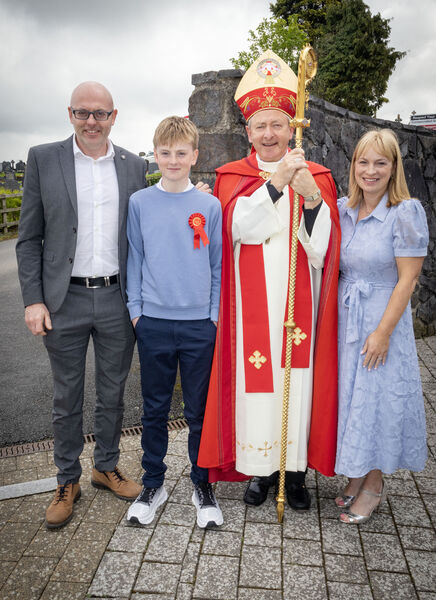  Niall Walsh, St. Mary's NS Ballygunner, who was confirmed by Bishop Alphonsus Cullinan at St. Mary's Church Ballygunner. 