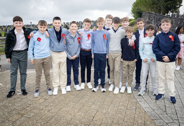  Pupils from St. Mary's NS Ballygunner, who were confirmed by Bishop Alphonsus Cullinan at St. Mary's Church Ballygunner.