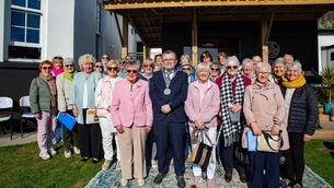 <p>Members of the Bealtaine Library Choir with Mayor of Waterford City &amp; County, Cllr Seamus Ryan</p>